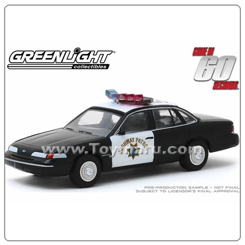 GREENLIGHT HOLLYWOOD Series 27  1/64 식스티 세컨드 (2000)-1992 Ford Crown Victoria Police Interceptor-California Highway Patrol