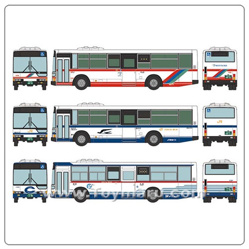 [ THE 버스 컬렉션 ] 1/150 나고야의 미쓰비시 후소 에어로스터 3대 세트