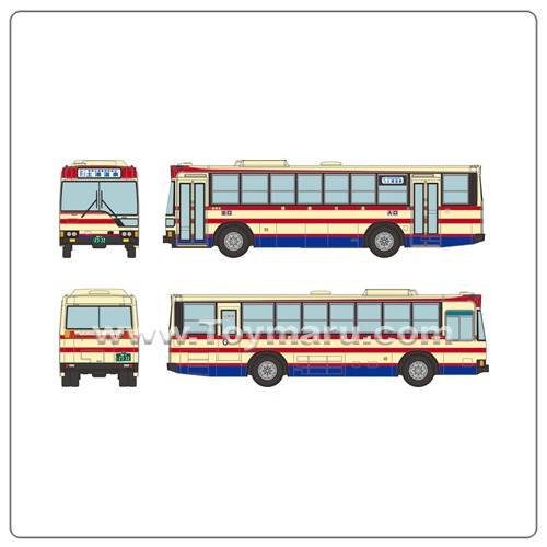 1/150 버스 컬렉션 가자 19 후쿠시마의 명탕 흙탕 온천 후쿠시마 교통 (2022년 10월 발매예정)